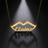 Lofaris Custom 18k Gold Plated Lip Print Name Necklace