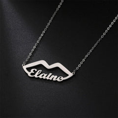 Lofaris Custom 18k Gold Plated Lip Print Name Necklace