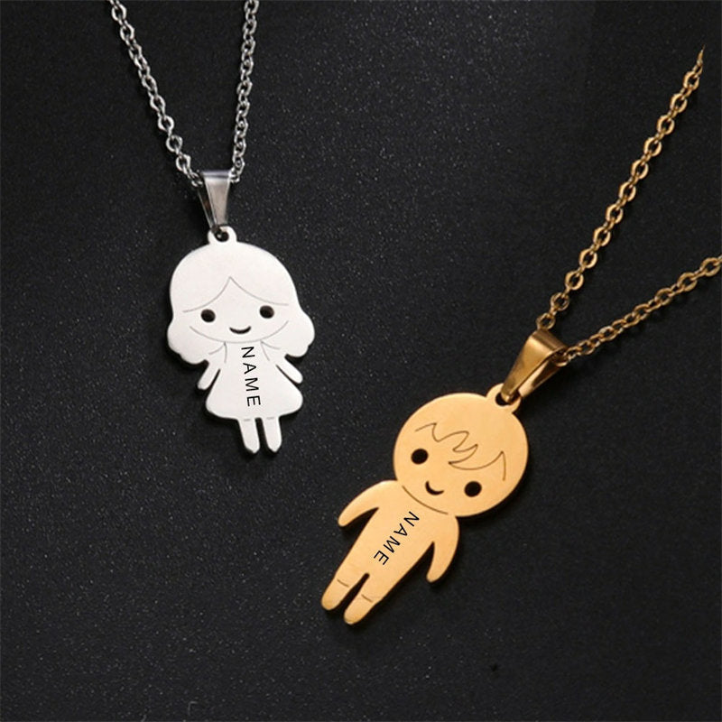 Lofaris Custom 18k Gold Plated Little Kid Name Necklace