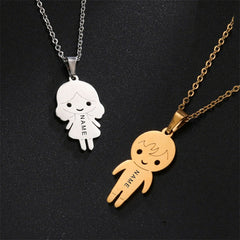 Lofaris Custom 18k Gold Plated Little Kid Name Necklace