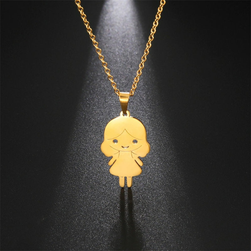 Lofaris Custom 18k Gold Plated Little Kid Name Necklace