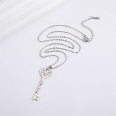 Lofaris Custom 18k Gold Plated Love Key Name Necklace