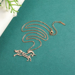 Lofaris Custom 18k Gold Plated Unicorn Name Necklace