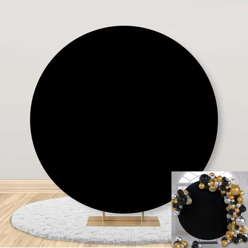 Lofaris Custom Circle Birthday Party Pure Solid Color Photo Backdrop