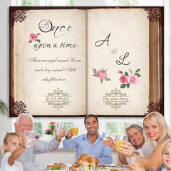 Lofaris Custom Floral Storybook Wedding Birthday Backdrop