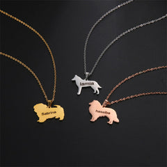 Lofaris Custom Little Cute Animal 18k Gold Plated Name Necklace