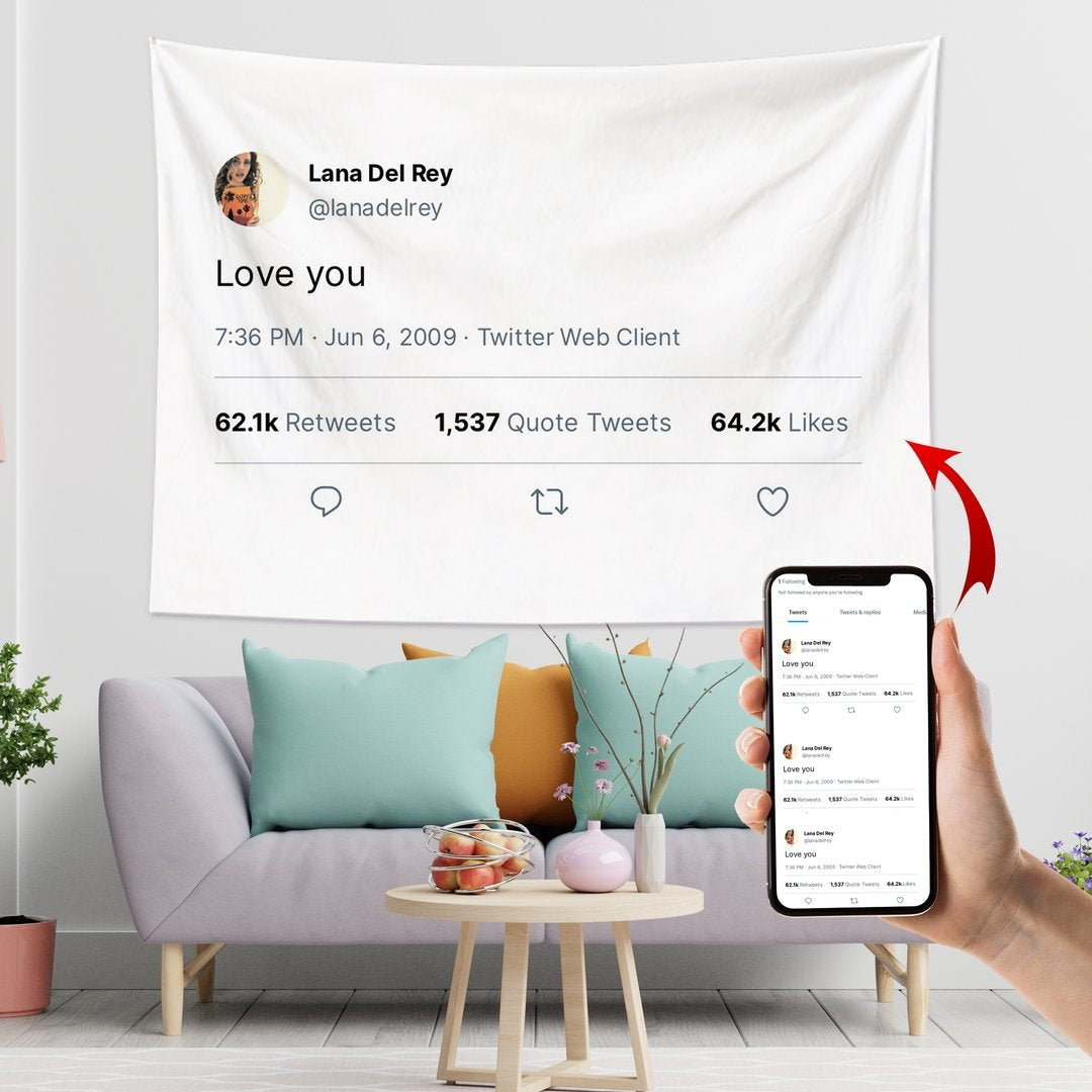 Lofaris Custom Twitter Indoor Wall Hanging Tapestry