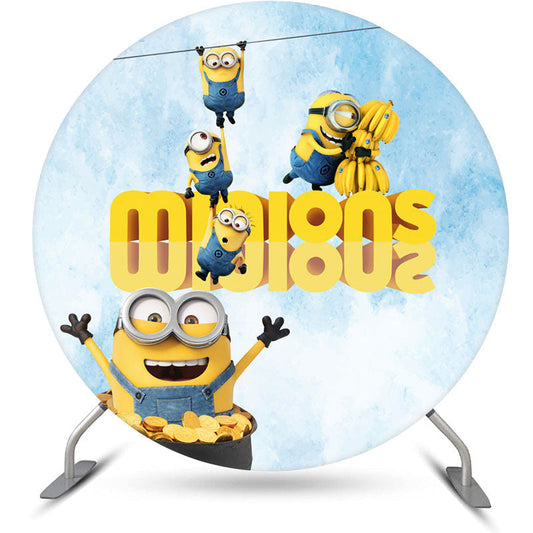 Lofaris Cute Little Doll Round Birthday Party Backdrop Kit