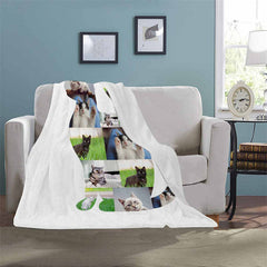 Lofaris Cute Personalized Cat Portrait Throw Blanket As Gift