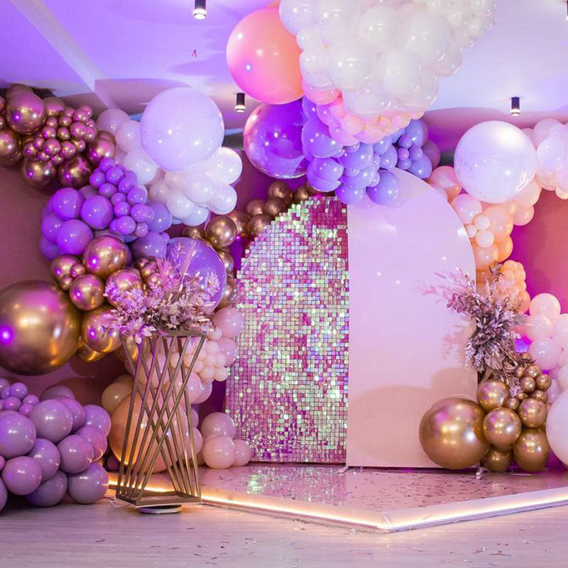 Black Shimmer Wall Backdrop - 24 pcs Decorations Panel | Wedding, Birthday,  Anniversary, Engagement & Bridal Shower Party Decor | Glitter Bling