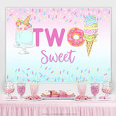 Lofaris Dessert Cake Ice Cream Candyland Two Sweet Backdrop