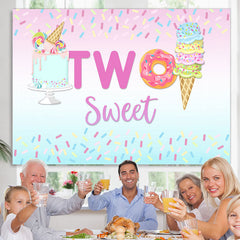 Lofaris Dessert Cake Ice Cream Candyland Two Sweet Backdrop