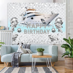 Lofaris Diamond Ship Theme Grand Happy Birthday Backdrop