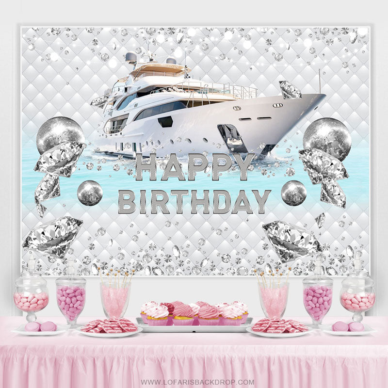Lofaris Diamond Ship Theme Grand Happy Birthday Backdrop