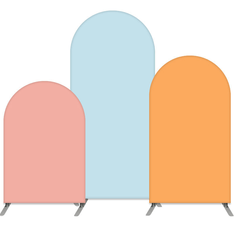 Lofaris Double Sided Pink Solid Arch Backdrop Kit for Party