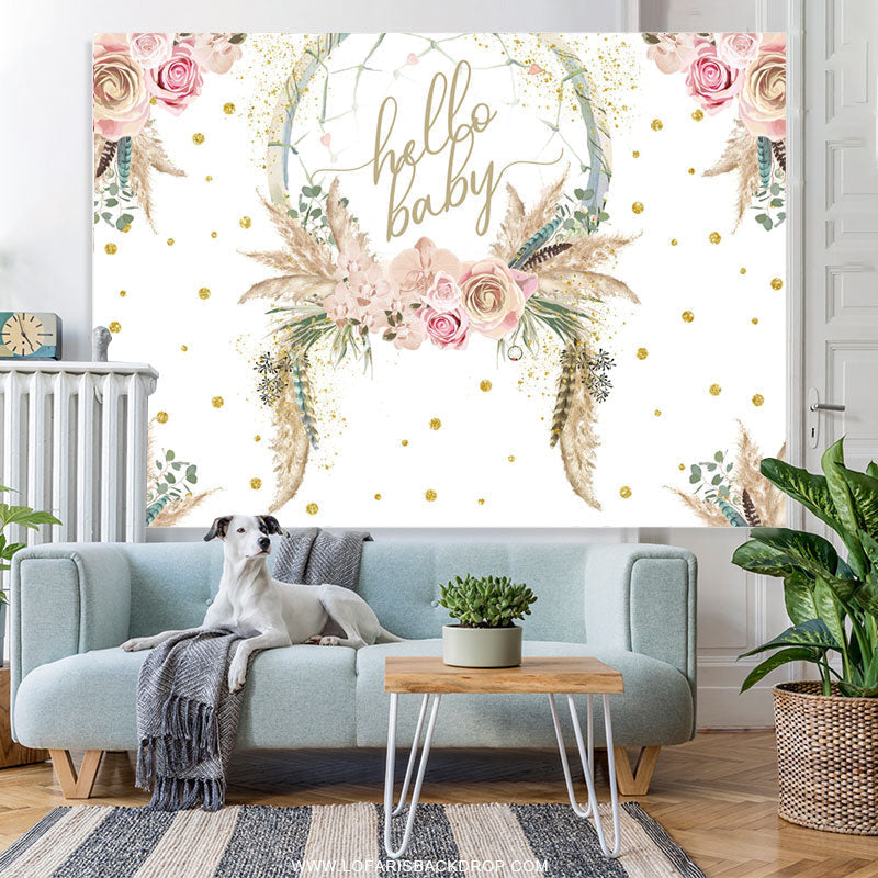 Lofaris Dreamcatcher Gender Reveal Theme Baby Shower Backdrop