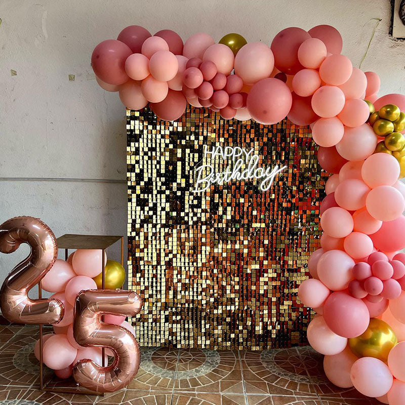 Lofaris Easy Set Up Shimmer Wall Backdrop Panel Birthday Anniversary Wedding Decorations