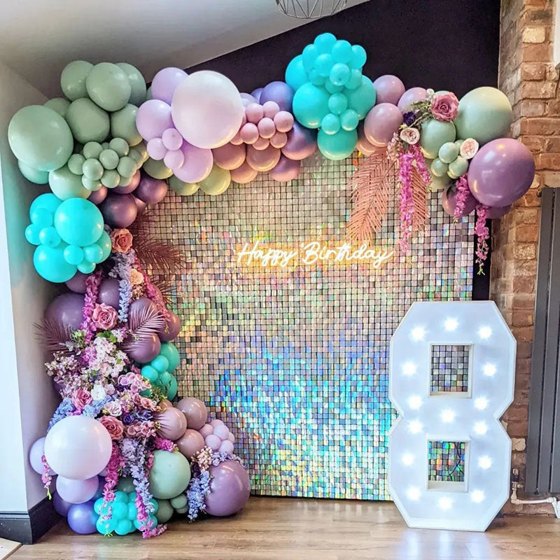 Lofaris Easy Set Up Square Shimmer Wall Panels Backdrop Party Decor