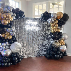 Lofaris Square Shimmer Wall Panels Sequin Backdrop Party Decorations