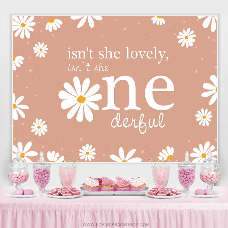 Lofaris Elegant Fallen Flowers Happy 1St Birthday Backdrop