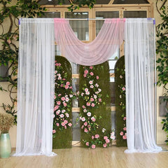 Lofaris Elegantstunning 2 Panels Yarn Curtain Weeding Stage Tulle Wedding Arch Drapes 10FT x 16FT