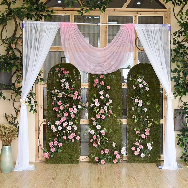 Lofaris Elegantstunning 2 Panels Yarn Curtain Weeding Stage Tulle Wedding Arch Drapes 10FT x 16FT