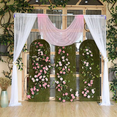 Lofaris Elegantstunning 2 Panels Yarn Curtain Weeding Stage Tulle Wedding Arch Drapes 10FT x 16FT