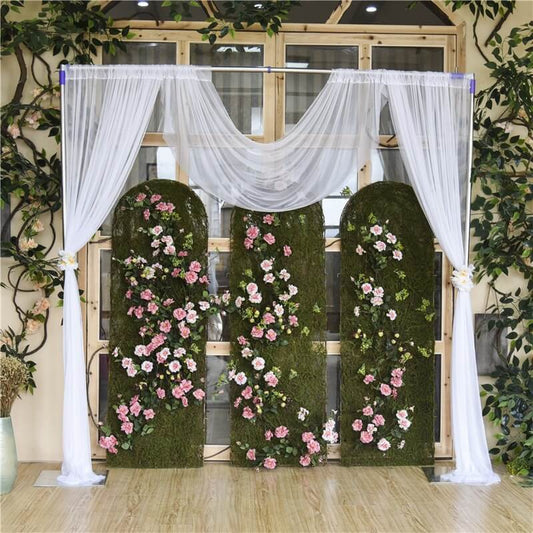 Lofaris Elegantstunning 2 Panels Yarn Curtain Weeding Stage Tulle Wedding Arch Drapes 10FT x 16FT