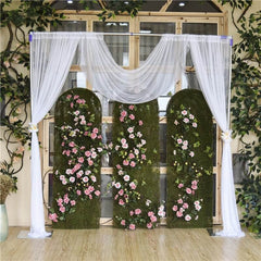 Lofaris Elegantstunning 2 Panels Yarn Curtain Weeding Stage Tulle Wedding Arch Drapes 10FT x 16FT