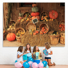 Lofaris Fall in Love Bumper Pumpkin Granary Autumn Backdrop