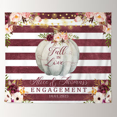 Lofaris Fall in Love Red and White Stripes Wedding Backdrop