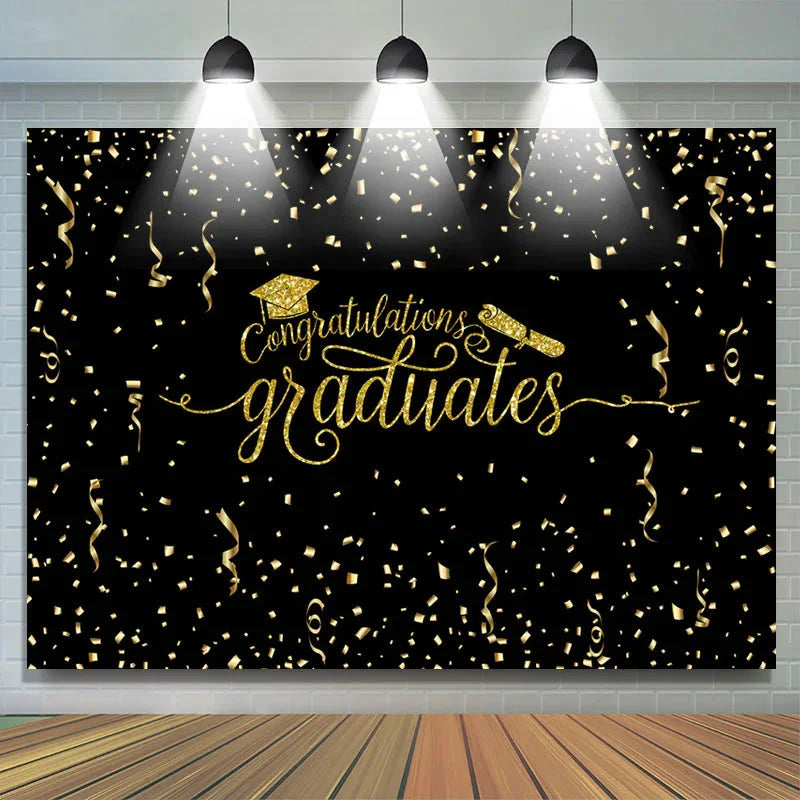 Lofaris Fallen Ribbon Congratutaions Graduates Backdrop