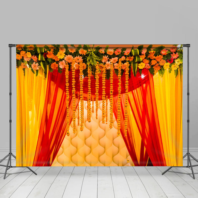 Lofaris Festa Floral Curtain To Celebrate New Year Backdrop