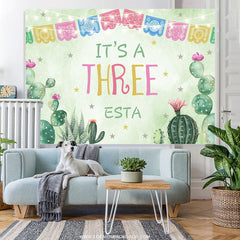 Lofaris Fiesta Theme Its A Three East Happy Birthday Backdrop