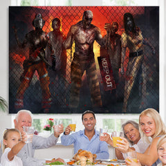 Lofaris Fire Mutant Barbed Wire Backdrop for Halloween