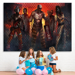 Lofaris Fire Mutant Barbed Wire Backdrop for Halloween