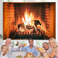 Lofaris Fireplace Backdrop Interior Vintage Family Photoshoot