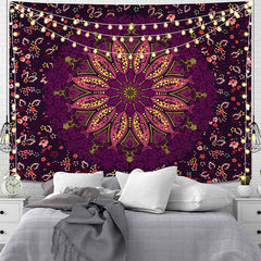 Lofaris Fish Pattern Floral Mandala Art Decor Wall Tapestry