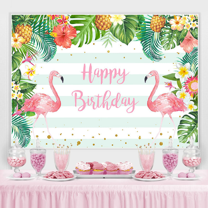 Lofaris Flamingo Photoshoot backdrop Pineapple Flower Palm