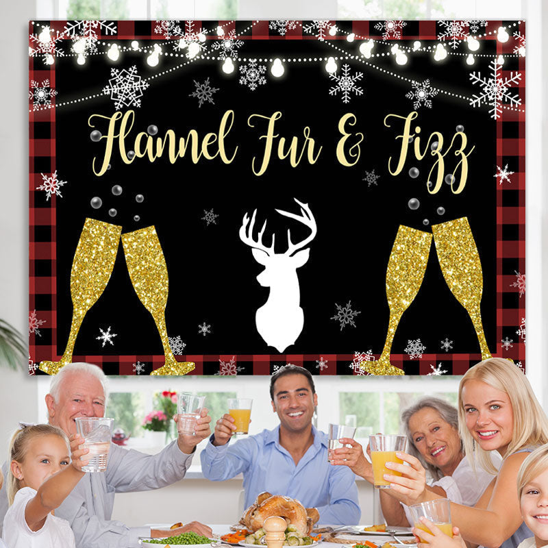 Lofaris Flannel Fun and Figg Lights Glitter Glass Backdrop