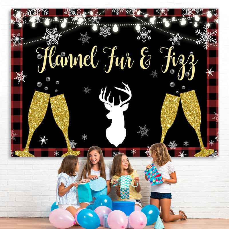 Lofaris Flannel Fun and Figg Lights Glitter Glass Backdrop