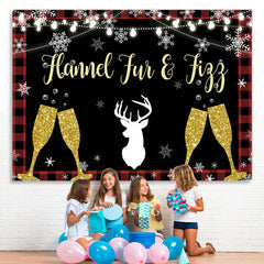 Lofaris Flannel Fun and Figg Lights Glitter Glass Backdrop