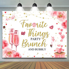 Lofaris Floral And Glitter With Heart Housewarming Backdrop