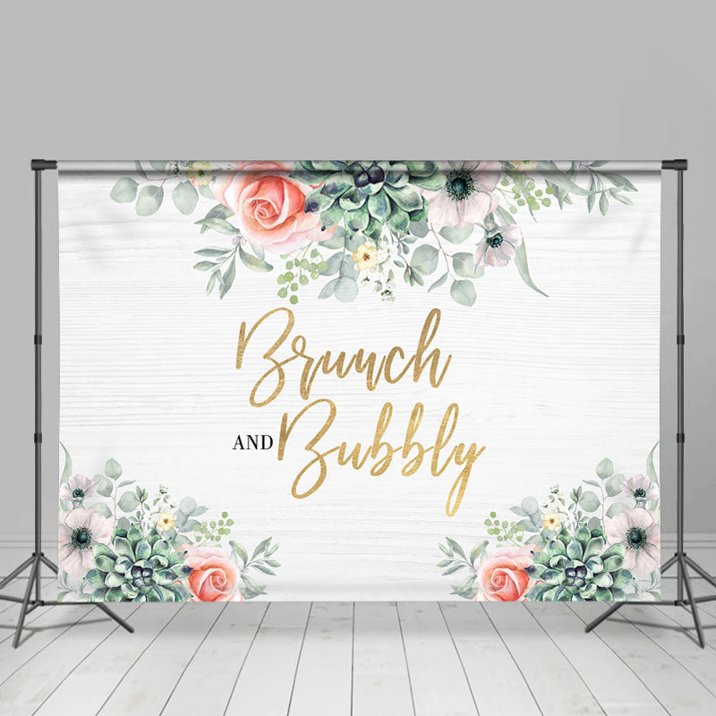 Lofaris Floral Brunch And Bubbly Spring Party Holiday Backdrop