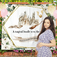 Lofaris Floral Harry Potter Theme Custom Baby Shower Backdrop