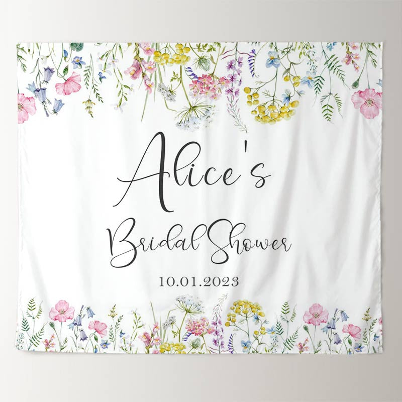 Lofaris Floral Lovely Butterfly Theme Bridal Shower Backdrop For Wedding