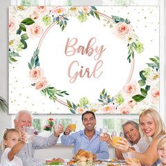 Lofaris Floral Rose Gold Lovely Spring Baby Shower Backdrop