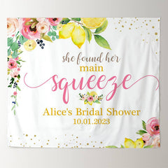 Lofaris Floral She Found Her Main Squeere Bridal Shower Backdrop