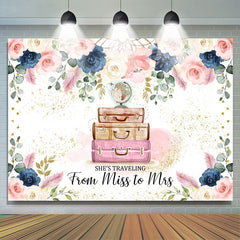 Lofaris Floral Traveling Sweet Bridal Shower Backdrop