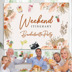 Lofaris Floral Weekend Itinerary Bachelor Party Backdrop